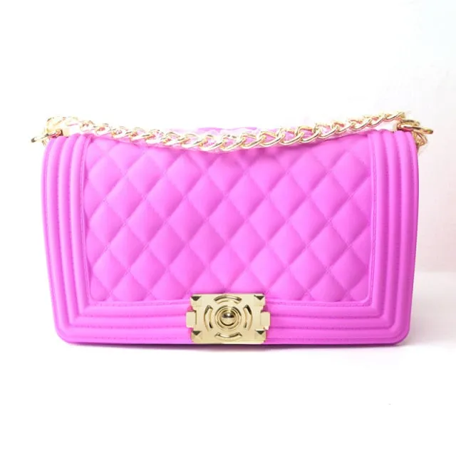 Diamond Lattice Jelly Crossbody Bag