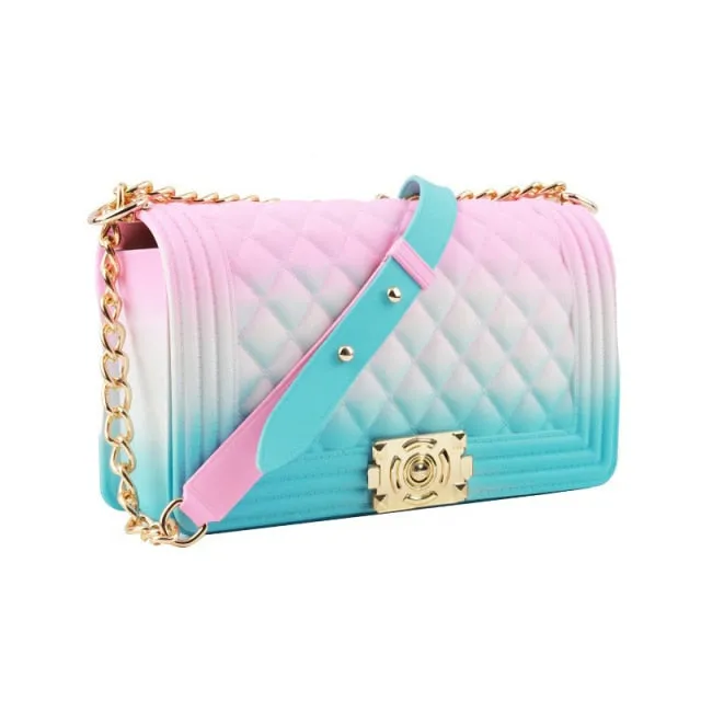 Diamond Lattice Jelly Crossbody Bag