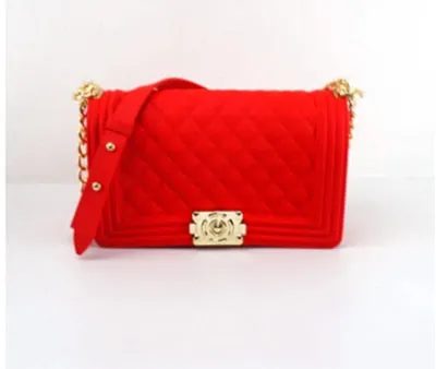 Diamond Lattice Jelly Crossbody Bag