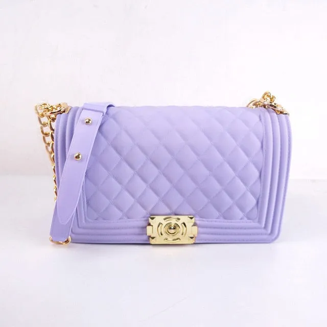 Diamond Lattice Jelly Crossbody Bag