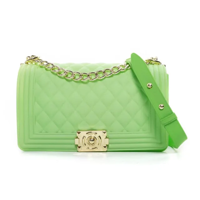 Diamond Lattice Jelly Crossbody Bag