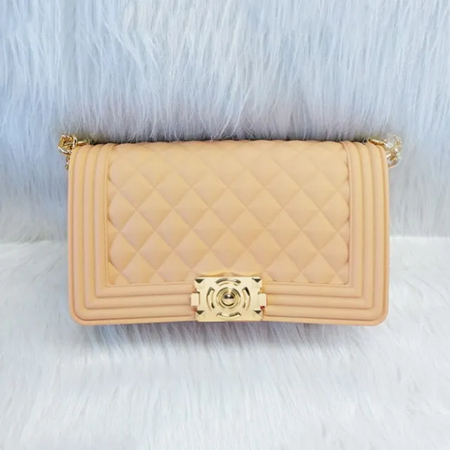 Diamond Lattice Jelly Crossbody Bag
