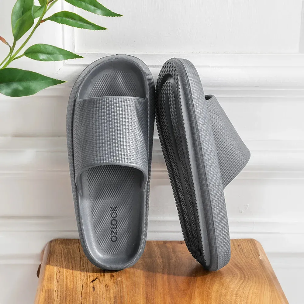 Fashion Women Summer Soft Slippers Thick Platform Bathroom Home Men Indoor Non-slip Anti-slip Female Cloud Cushion Slides