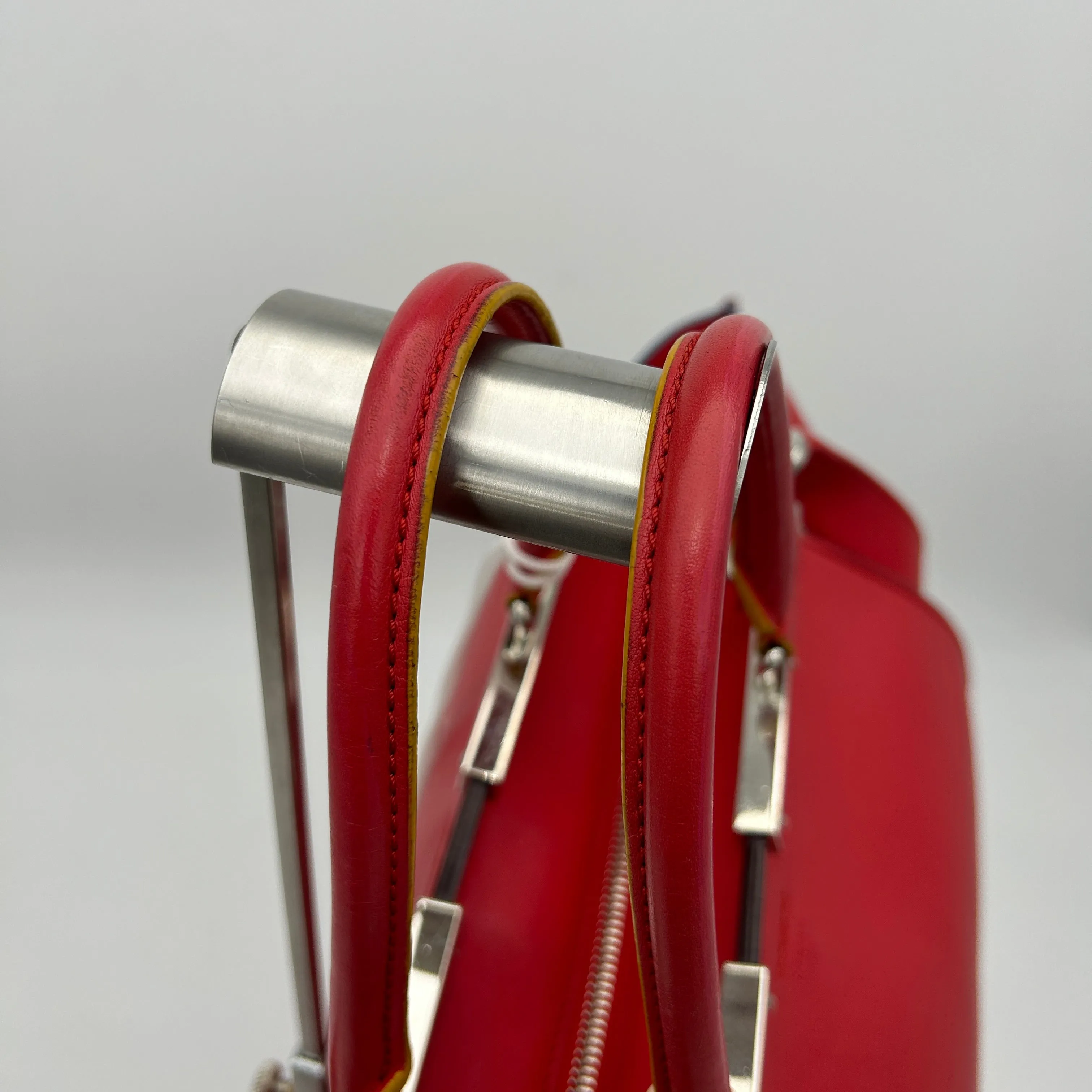Fendi Vitello Dolce Shiny Nappa Petite 3Jours Tote Red