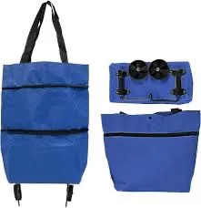 Foldable Shopping Large Reusable Hand Pull Cart Bag With Wheels S4341915