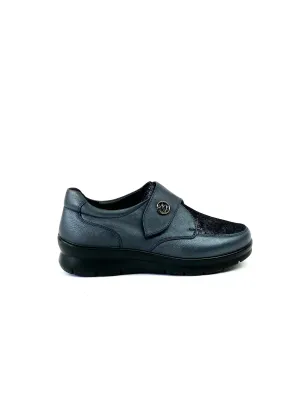 G Comfort - P-8261 Navy Shimmer Velcro Extra Wide