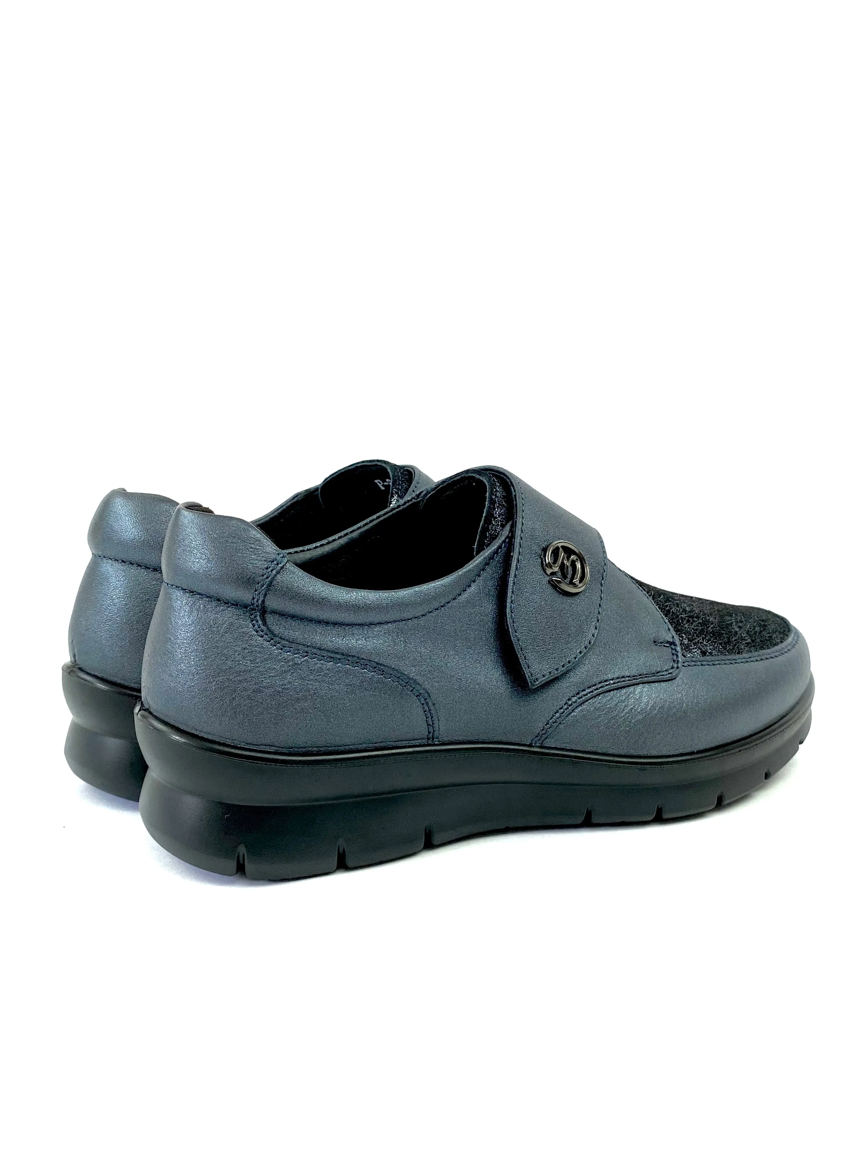 G Comfort - P-8261 Navy Shimmer Velcro Extra Wide