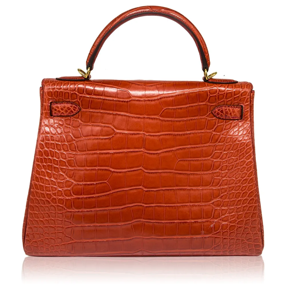 Geranium Matte 32cm Kelly Retourne Bag