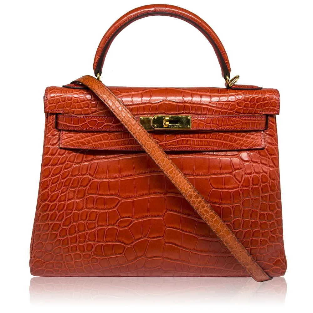Geranium Matte 32cm Kelly Retourne Bag