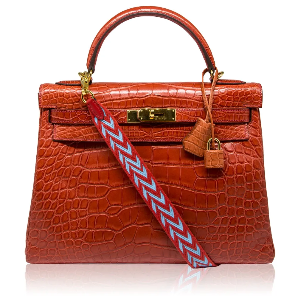 Geranium Matte 32cm Kelly Retourne Bag