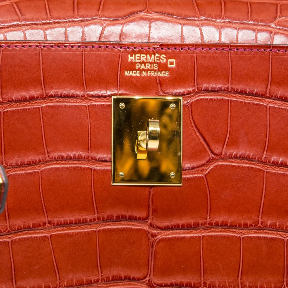 Geranium Matte 32cm Kelly Retourne Bag