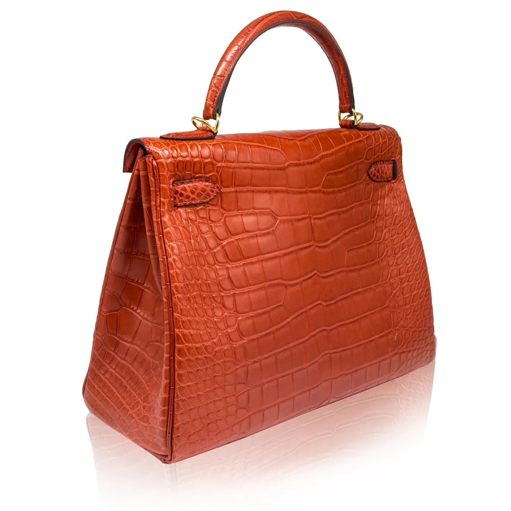Geranium Matte 32cm Kelly Retourne Bag