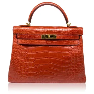 Geranium Matte 32cm Kelly Retourne Bag