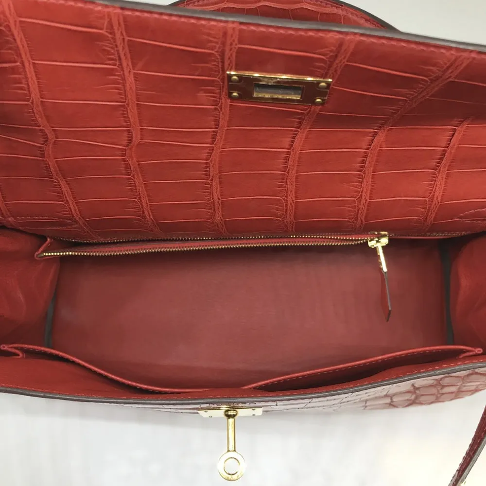 Geranium Matte 32cm Kelly Retourne Bag