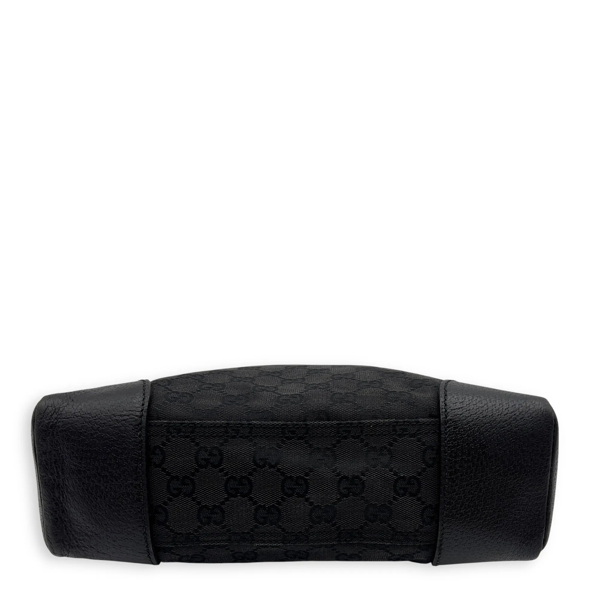 GG Crossbody Bag Black in Canvas, Silver hardware