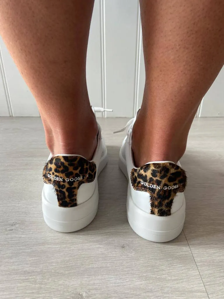 GG Pure star 269 in white with leopard heel