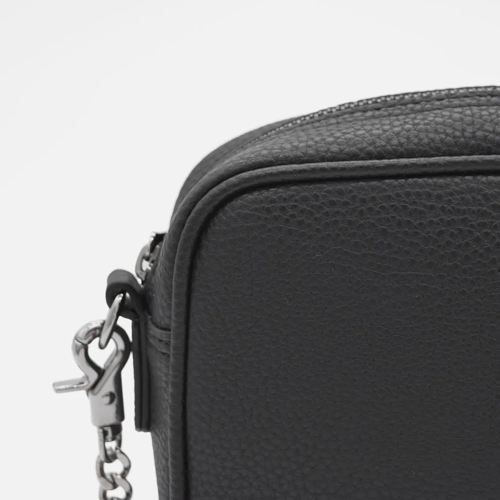 Grace Micro Crossbody with Signet in Black