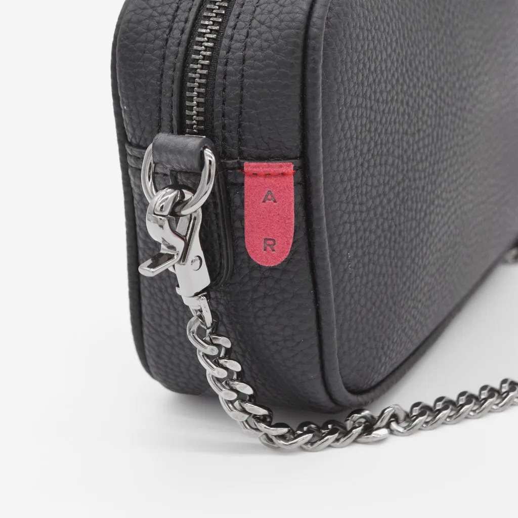 Grace Micro Crossbody with Signet in Black