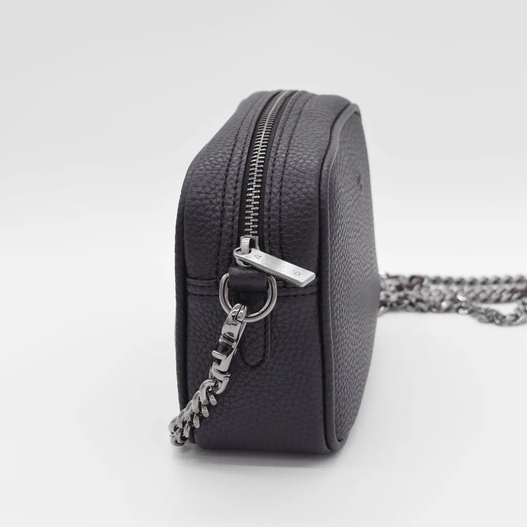 Grace Micro Crossbody with Signet in Black
