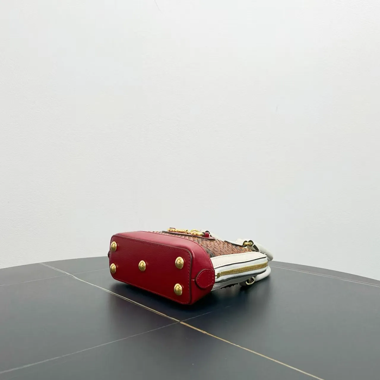 Gucci 1955 Horsebit Snakeskin Small Top Handle Bag Multicolor