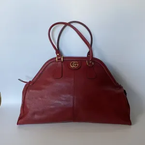 Gucci GG Marmont Red Leather Satchel/Top Handle Bag