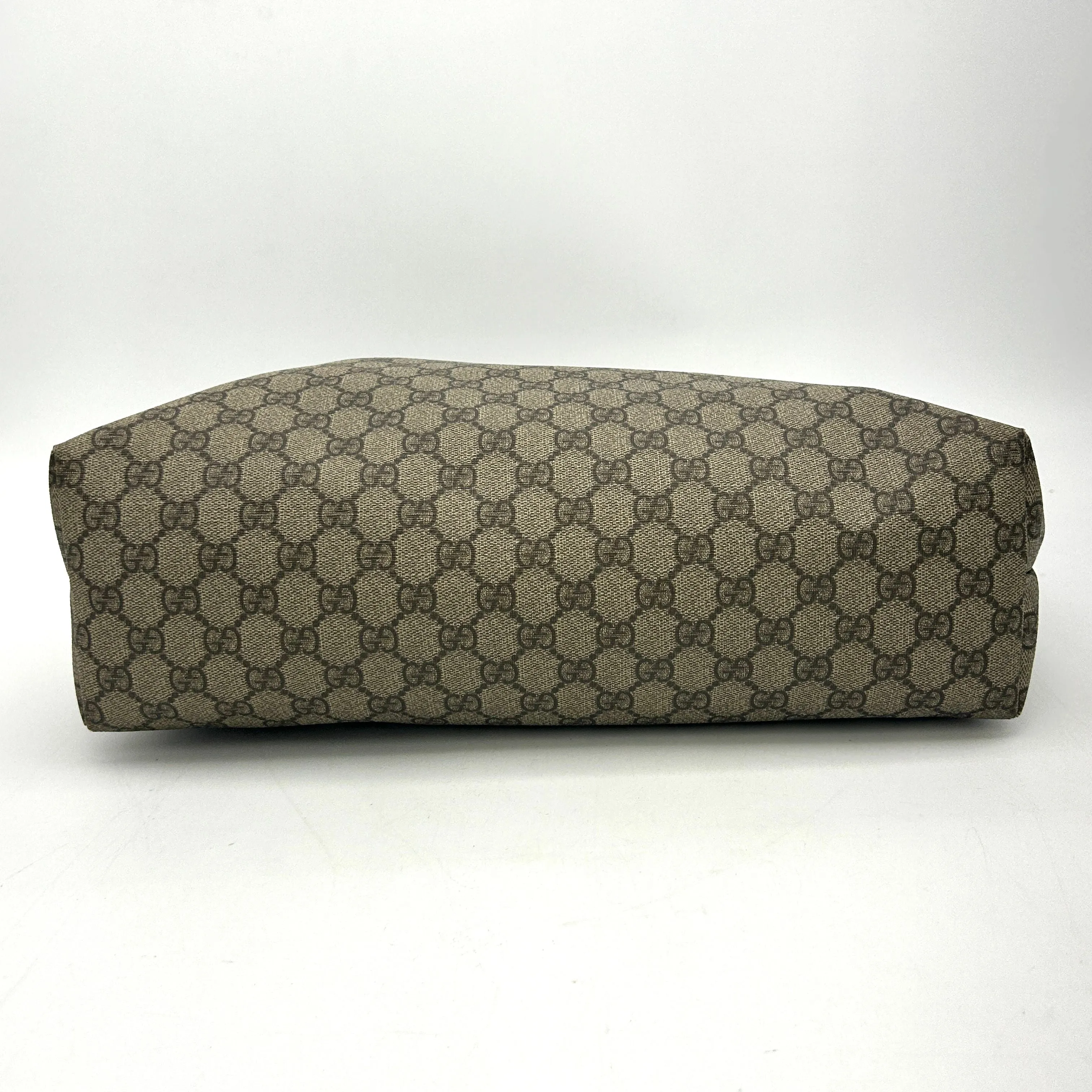 GUCCI GG Plus Monogram Medium Signature Web Loop Tote Brown LA16560