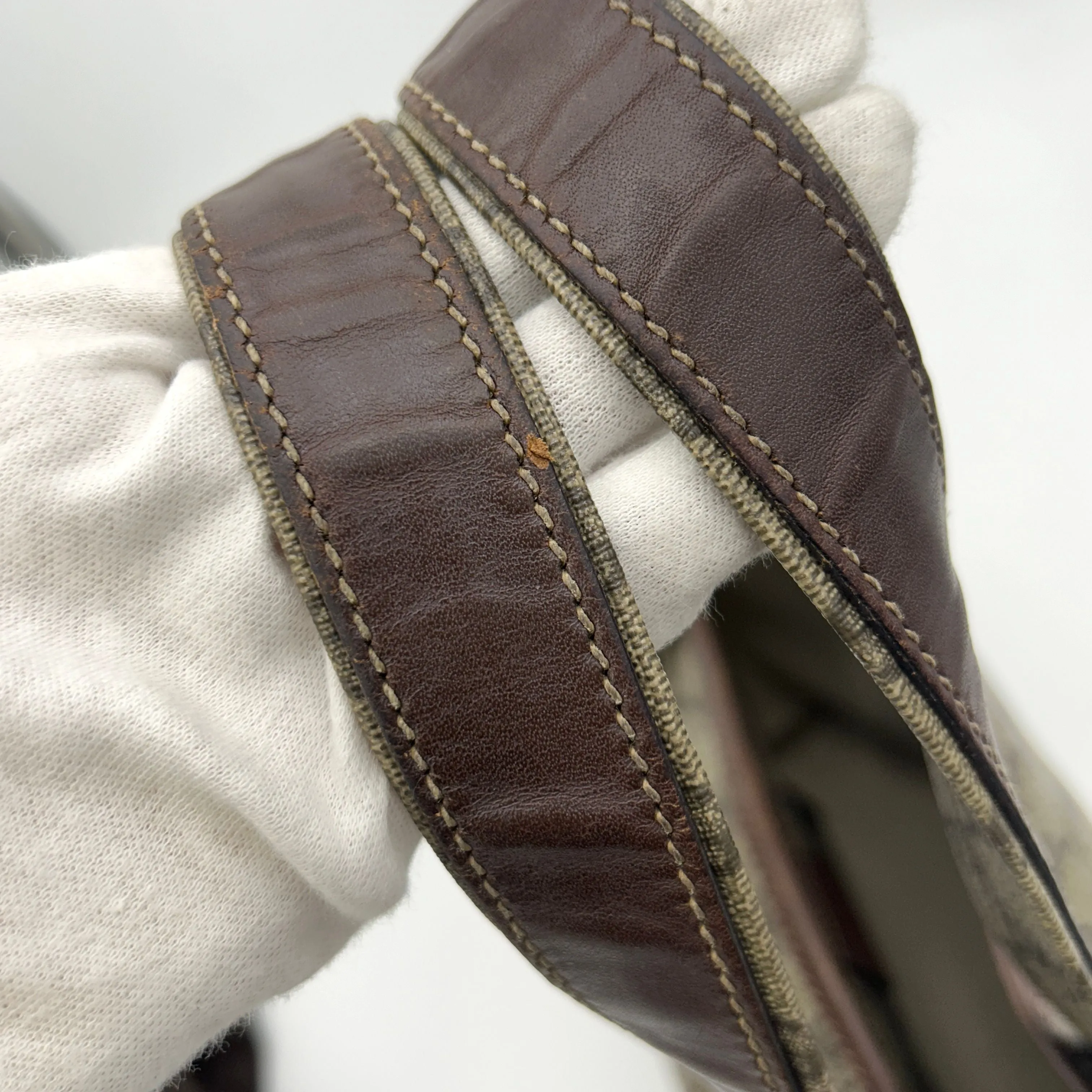 GUCCI GG Plus Monogram Medium Signature Web Loop Tote Brown LA16560