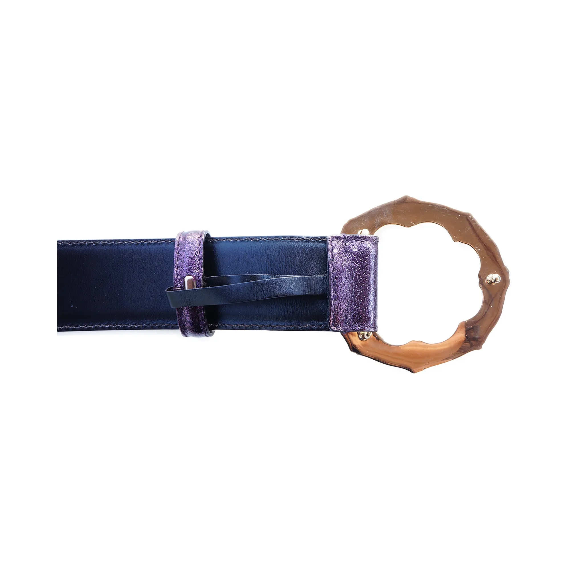 GUCCI TOM FORD BAMBOO LEATHER BELT