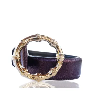 GUCCI TOM FORD BAMBOO LEATHER BELT