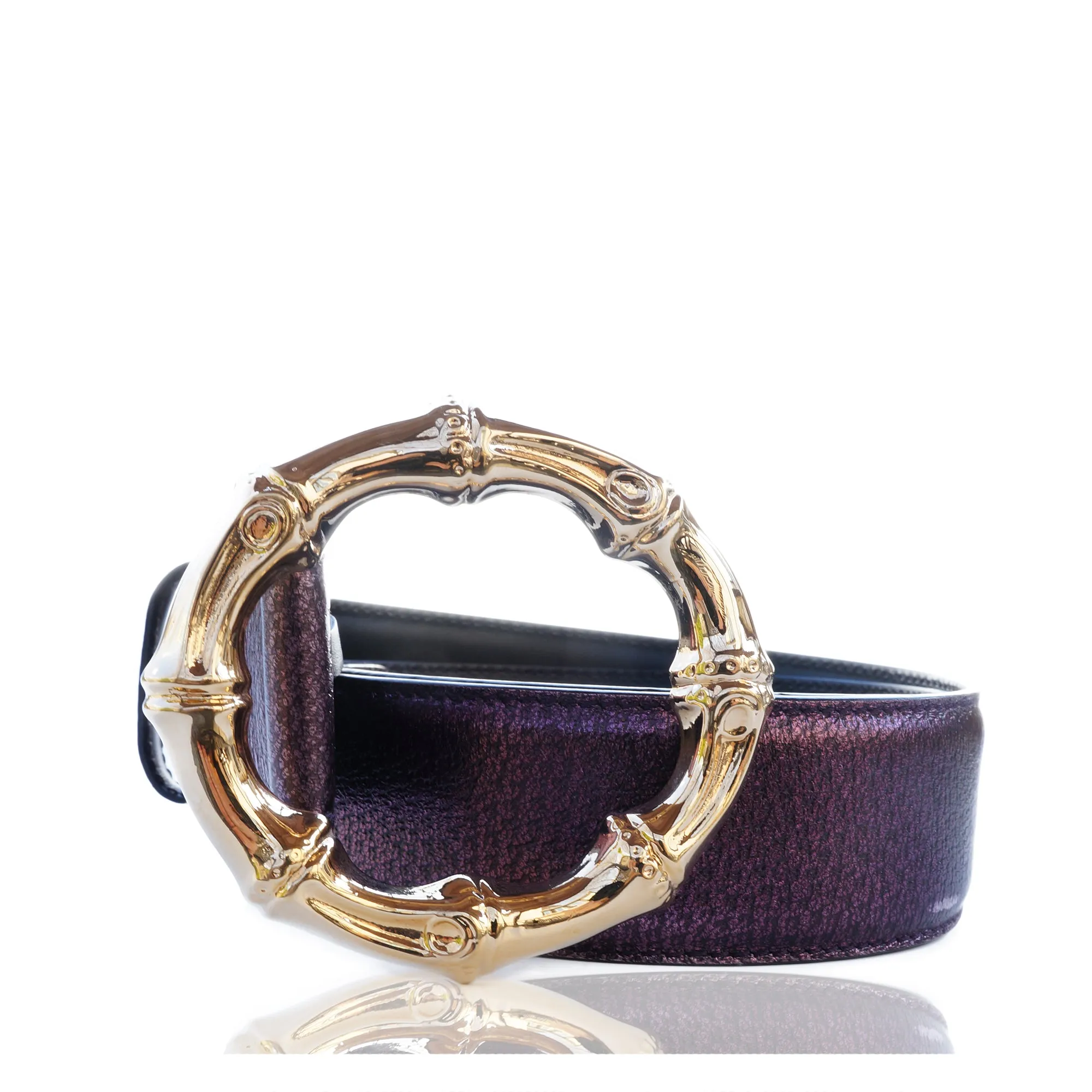 GUCCI TOM FORD BAMBOO LEATHER BELT