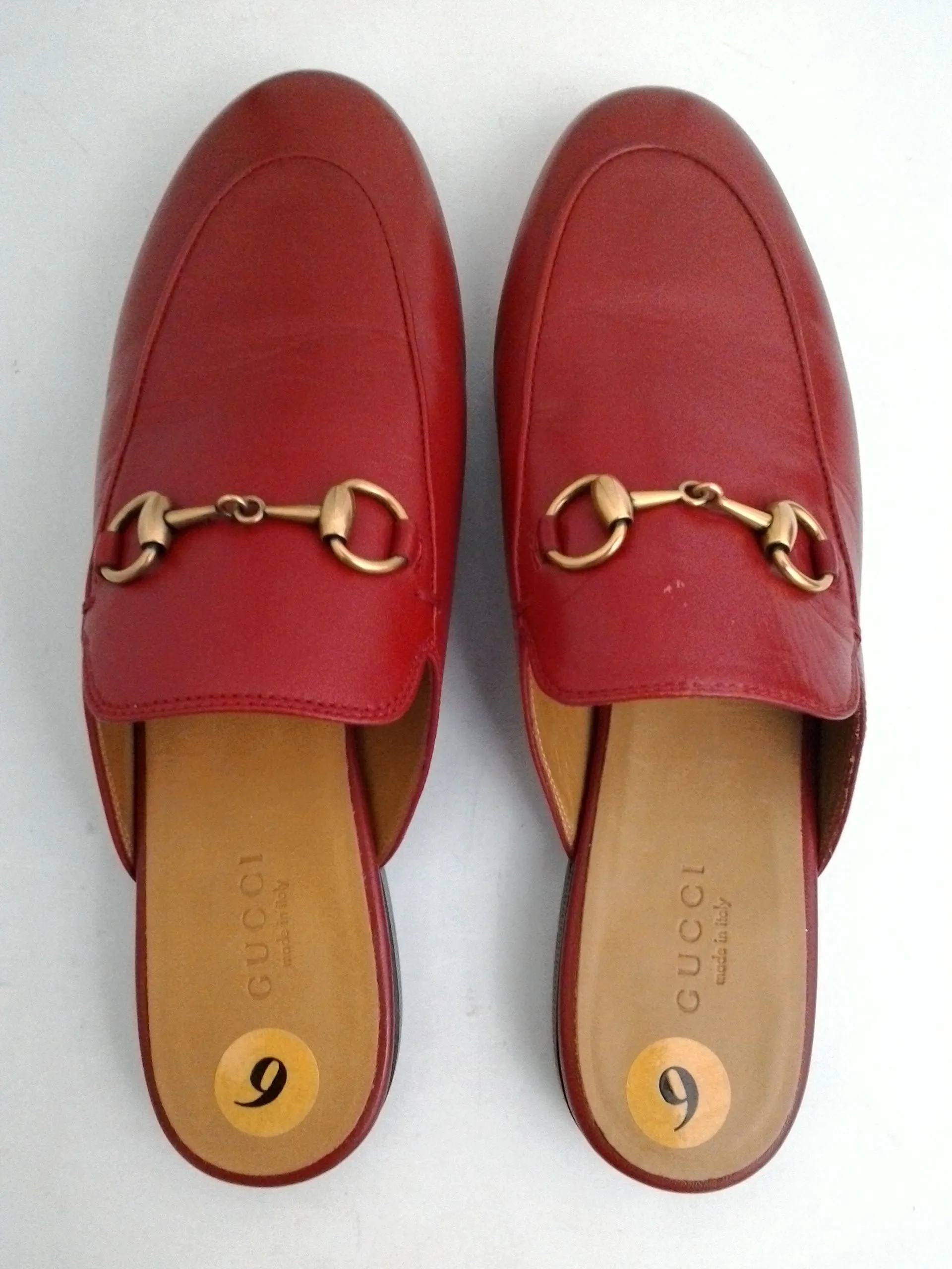 Gucci Women's Hibiscus Red Flat Loafer Mule Size 36