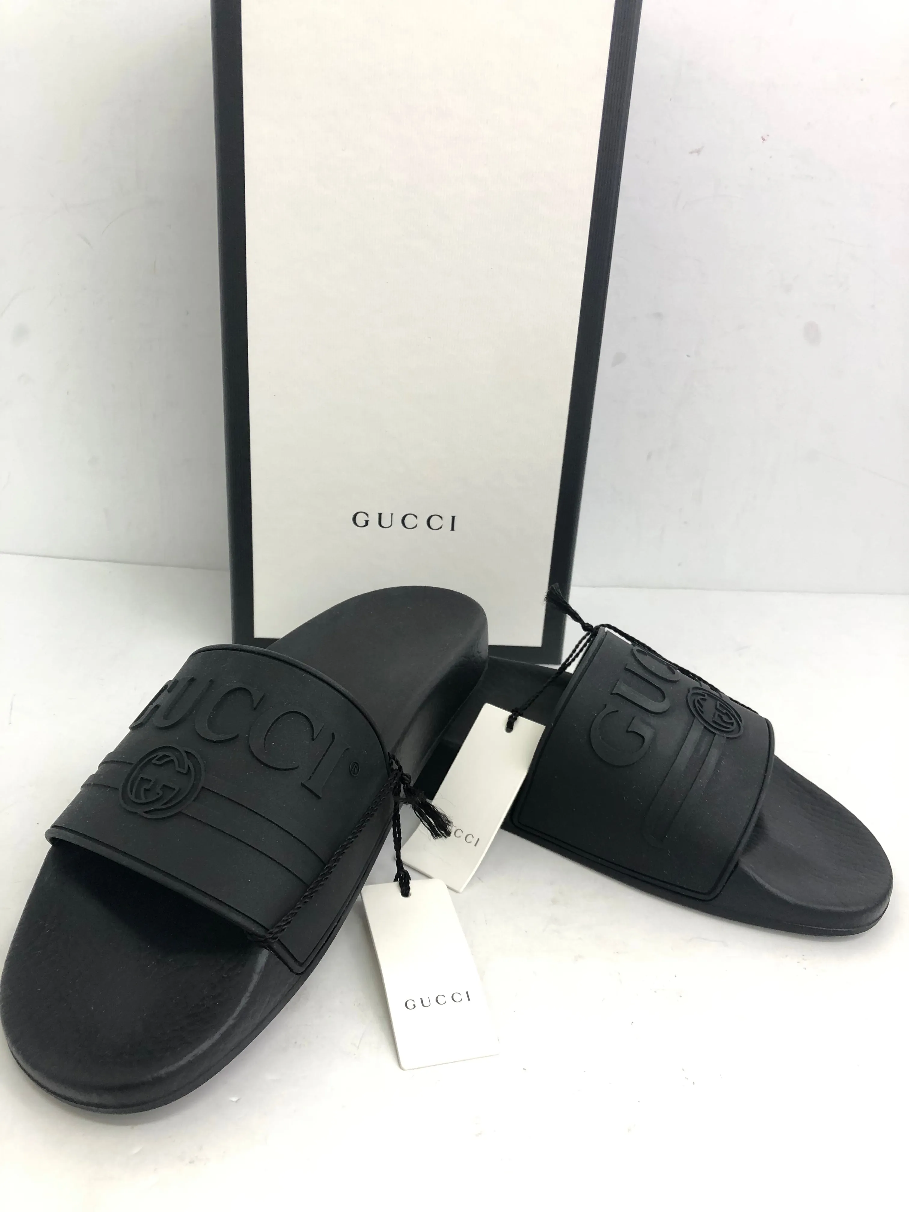Gucci Women's Nero Rubber St. Gucci Print Size 39, 36, 41