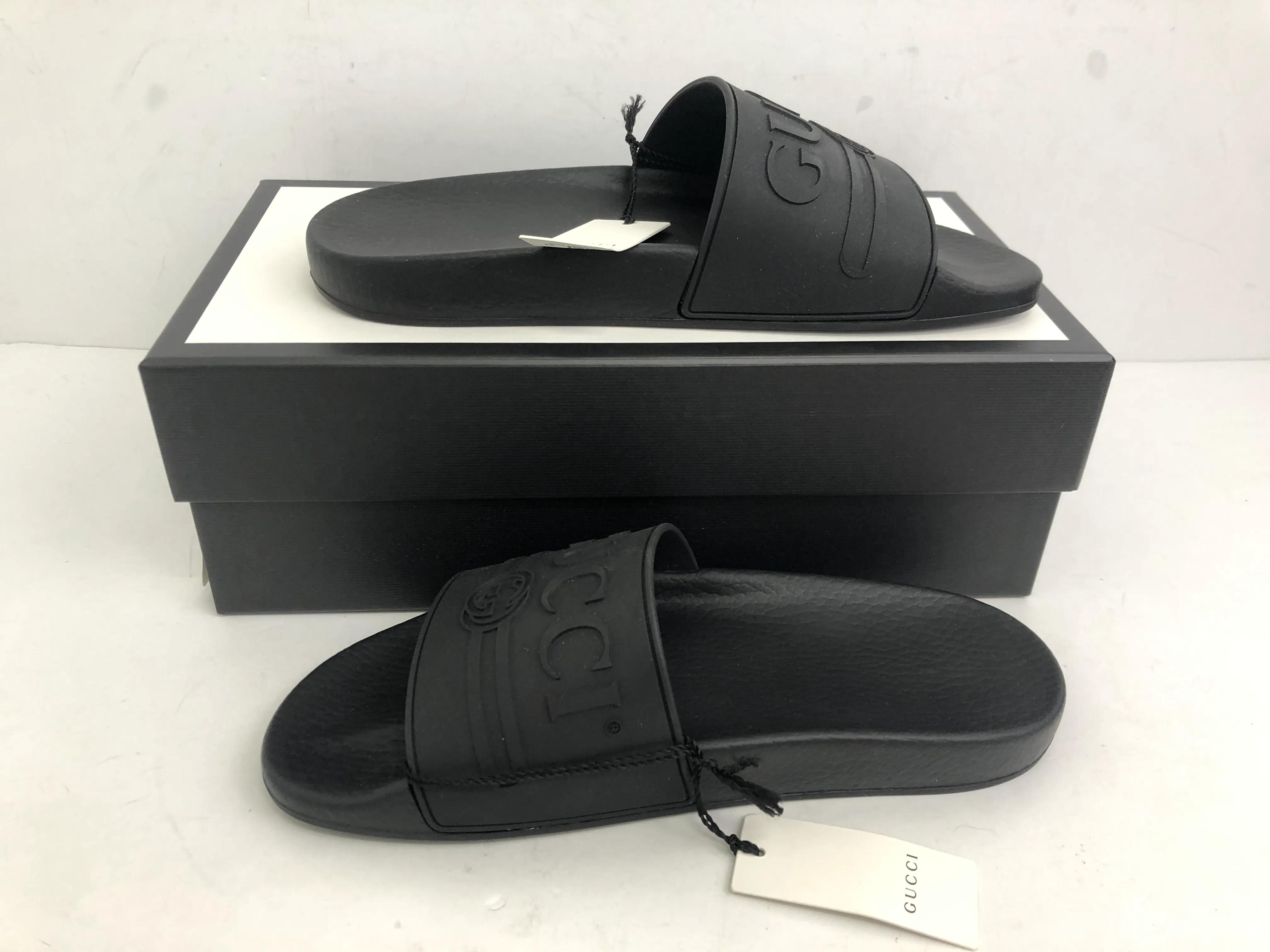 Gucci Women's Nero Rubber St. Gucci Print Size 39, 36, 41
