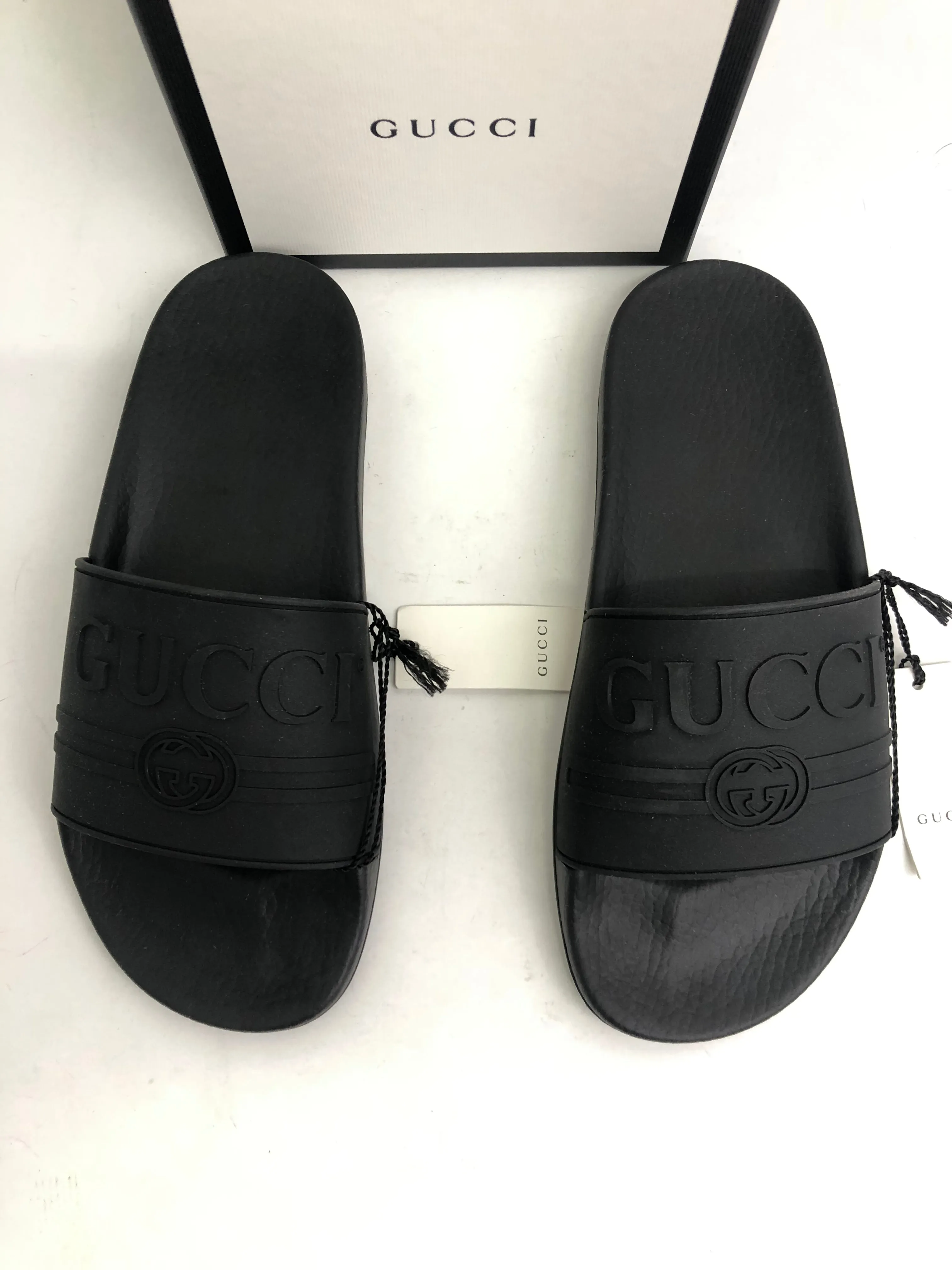 Gucci Women's Nero Rubber St. Gucci Print Size 39, 36, 41