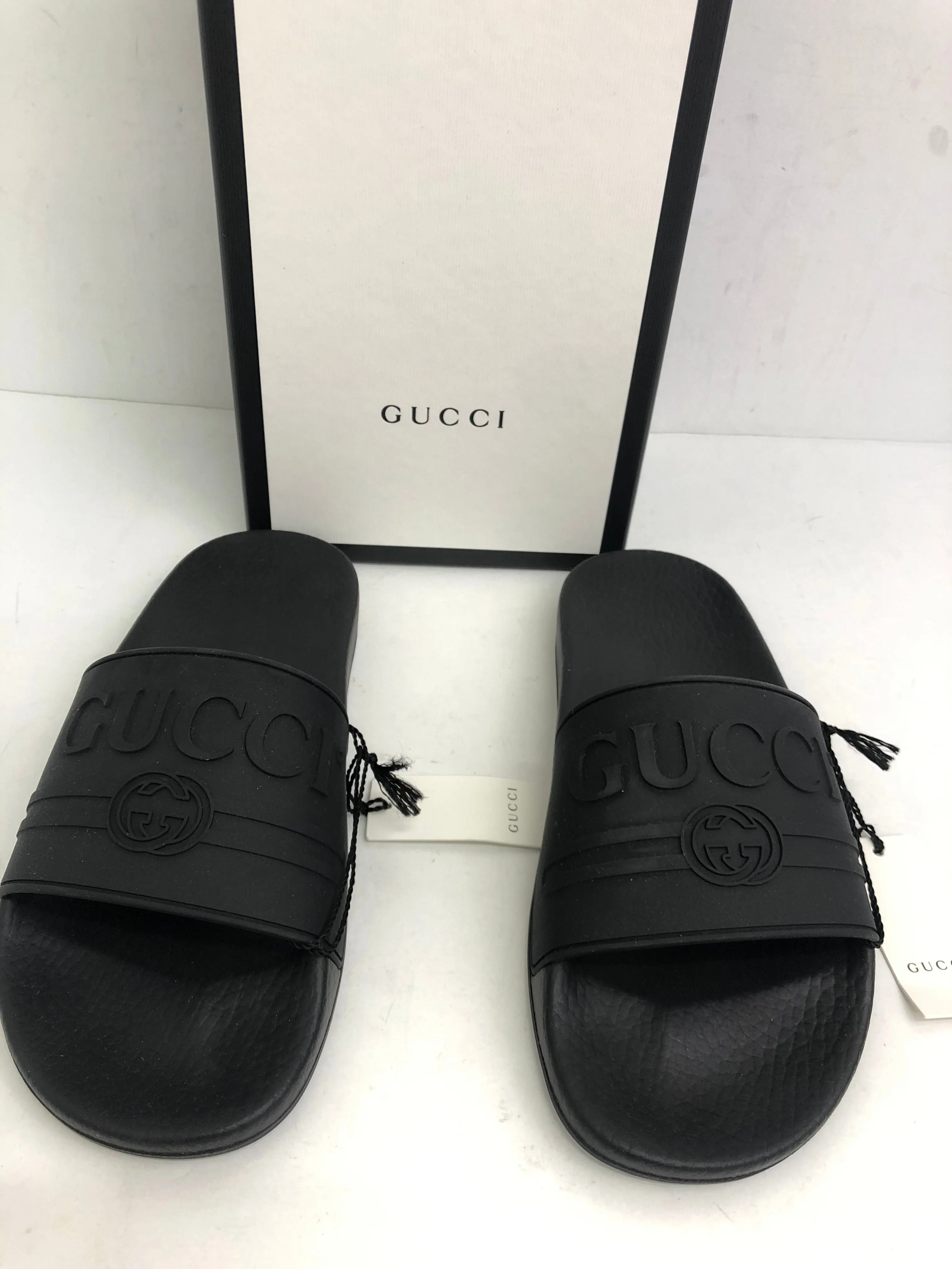 Gucci Women's Nero Rubber St. Gucci Print Size 39, 36, 41