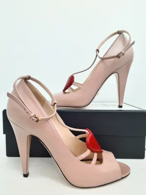 Gucci Women's Soft Pink Leather Upper Size 40.5