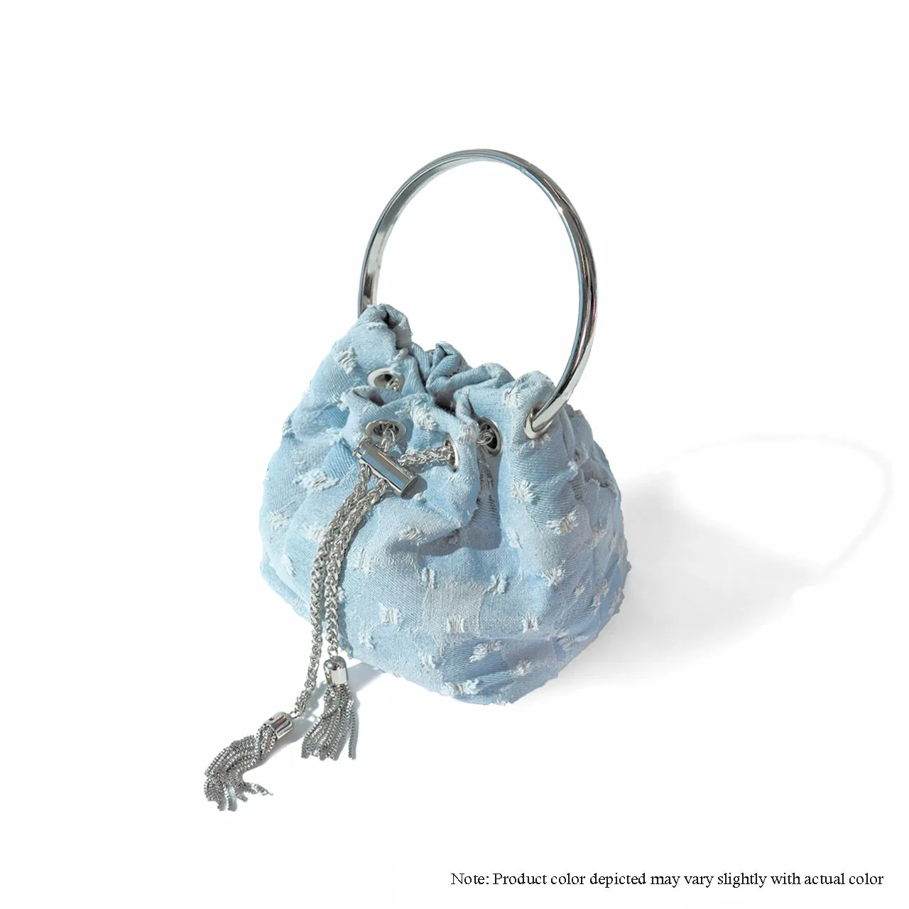 H-PARIS-D DENIM BAG WITH CRYSTAL HANDLE