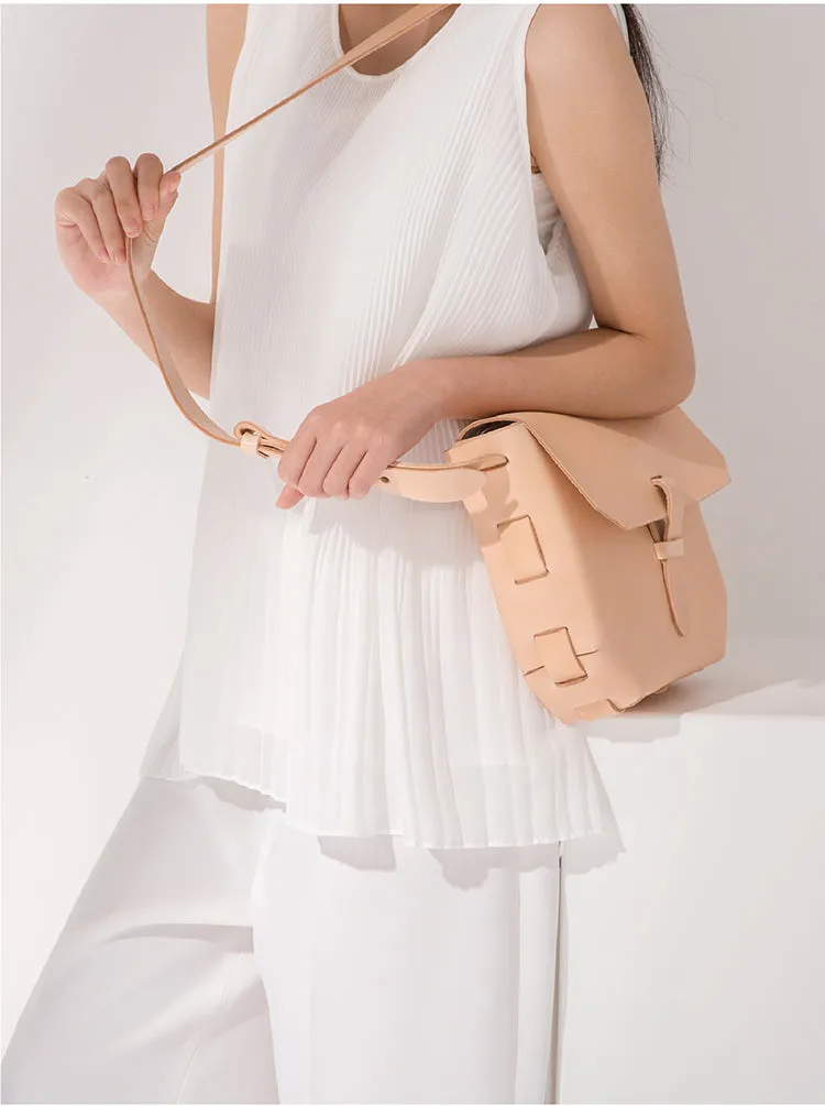 Handmade Nature Leather Satchel Bags Purses