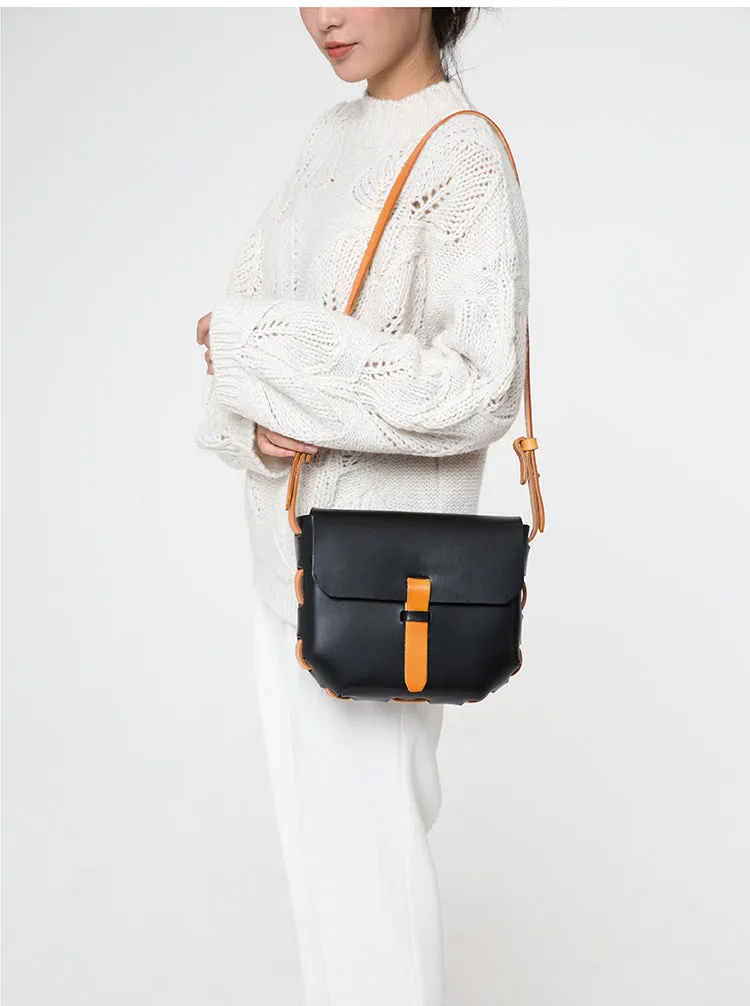 Handmade Nature Leather Satchel Bags Purses