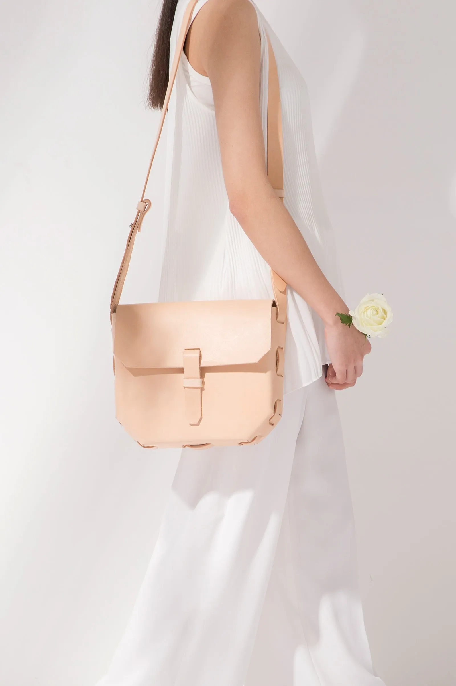 Handmade Nature Leather Satchel Bags Purses