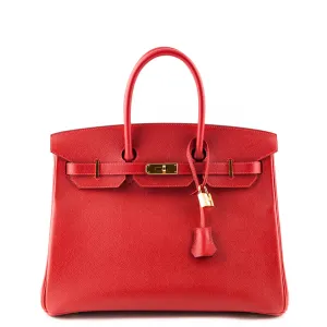 Hermes Rouge Casaque Epsom Birkin 35