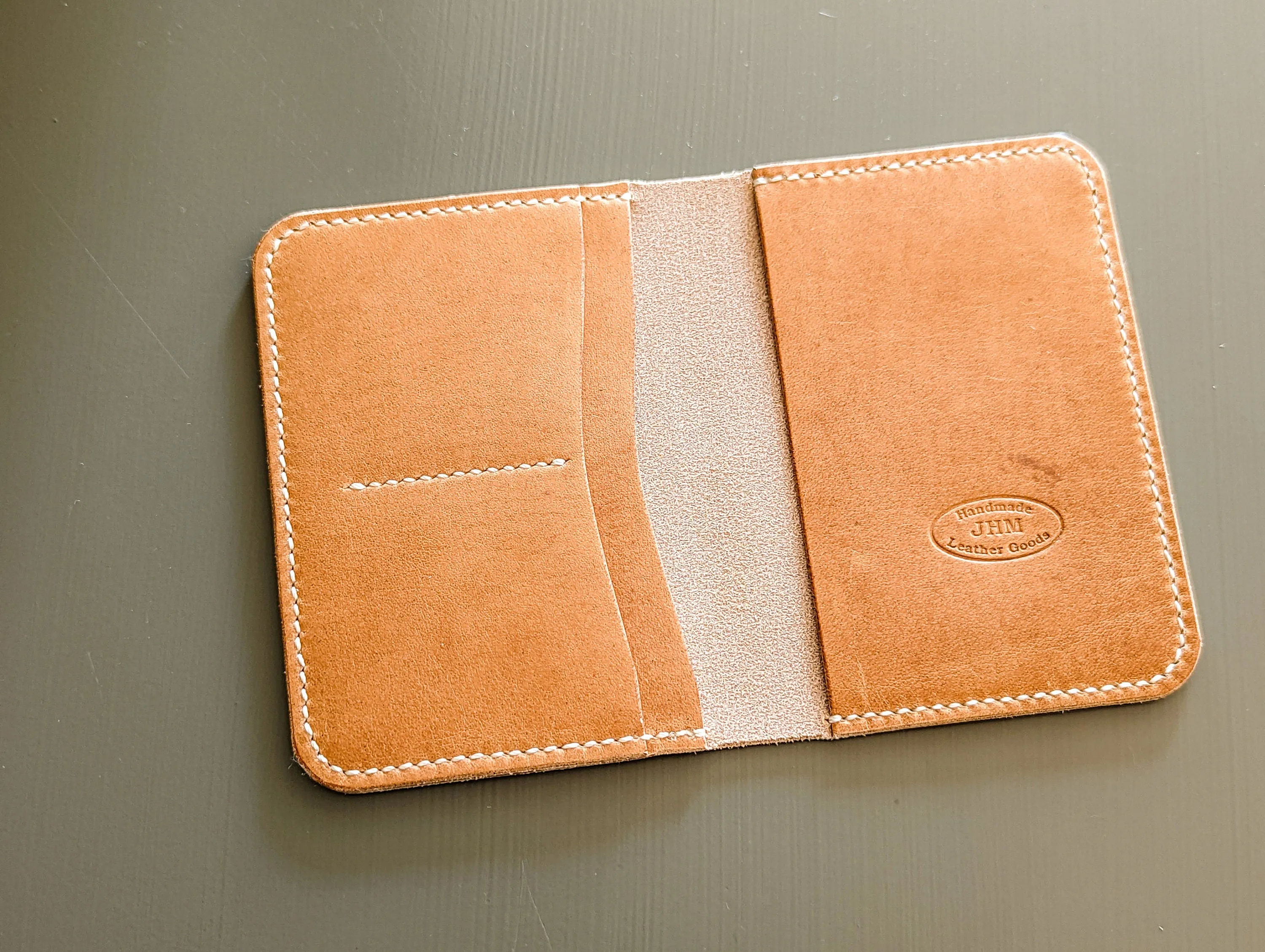 Horween Natural Dublin  Leather Passport Cover