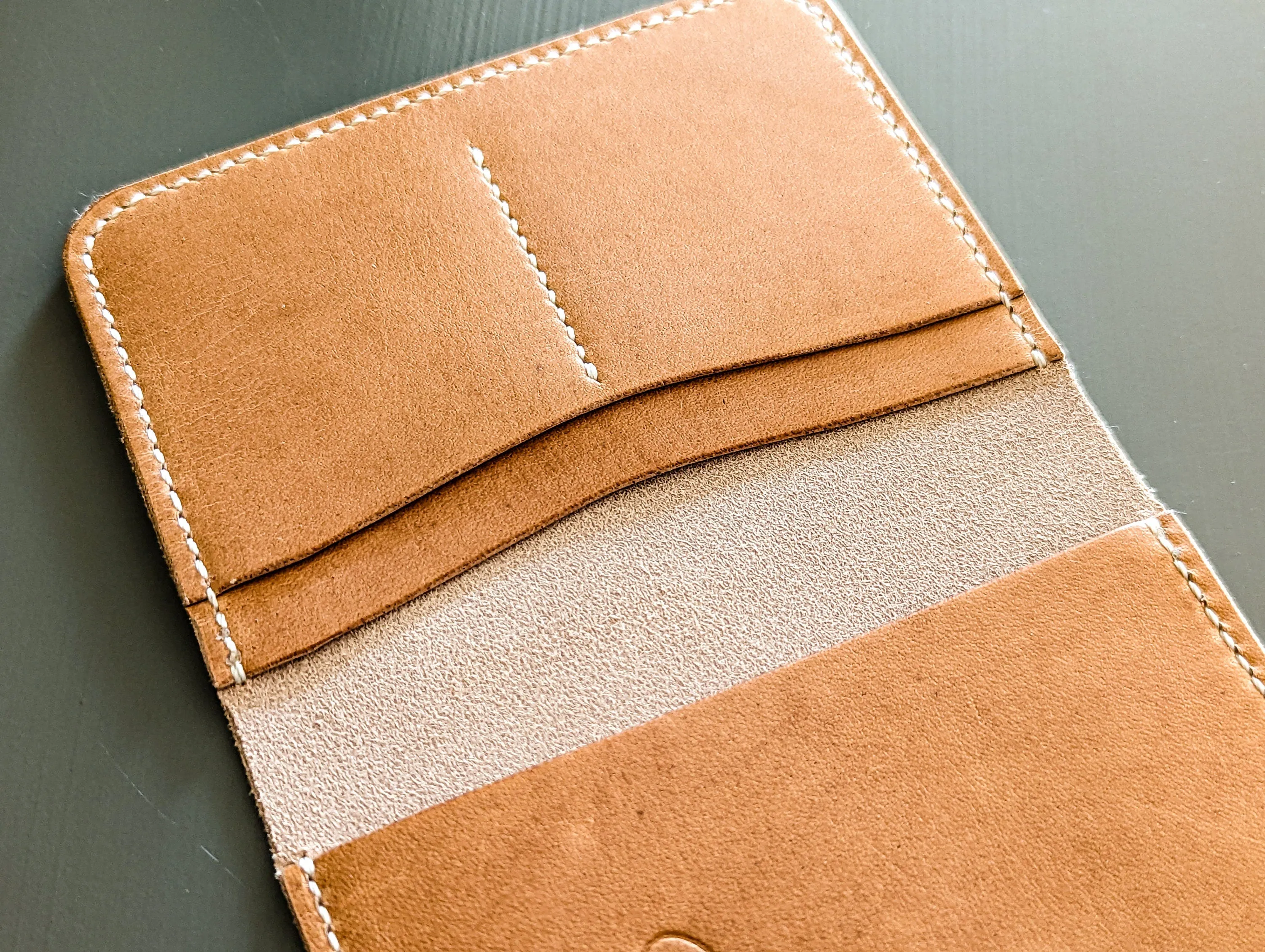 Horween Natural Dublin  Leather Passport Cover