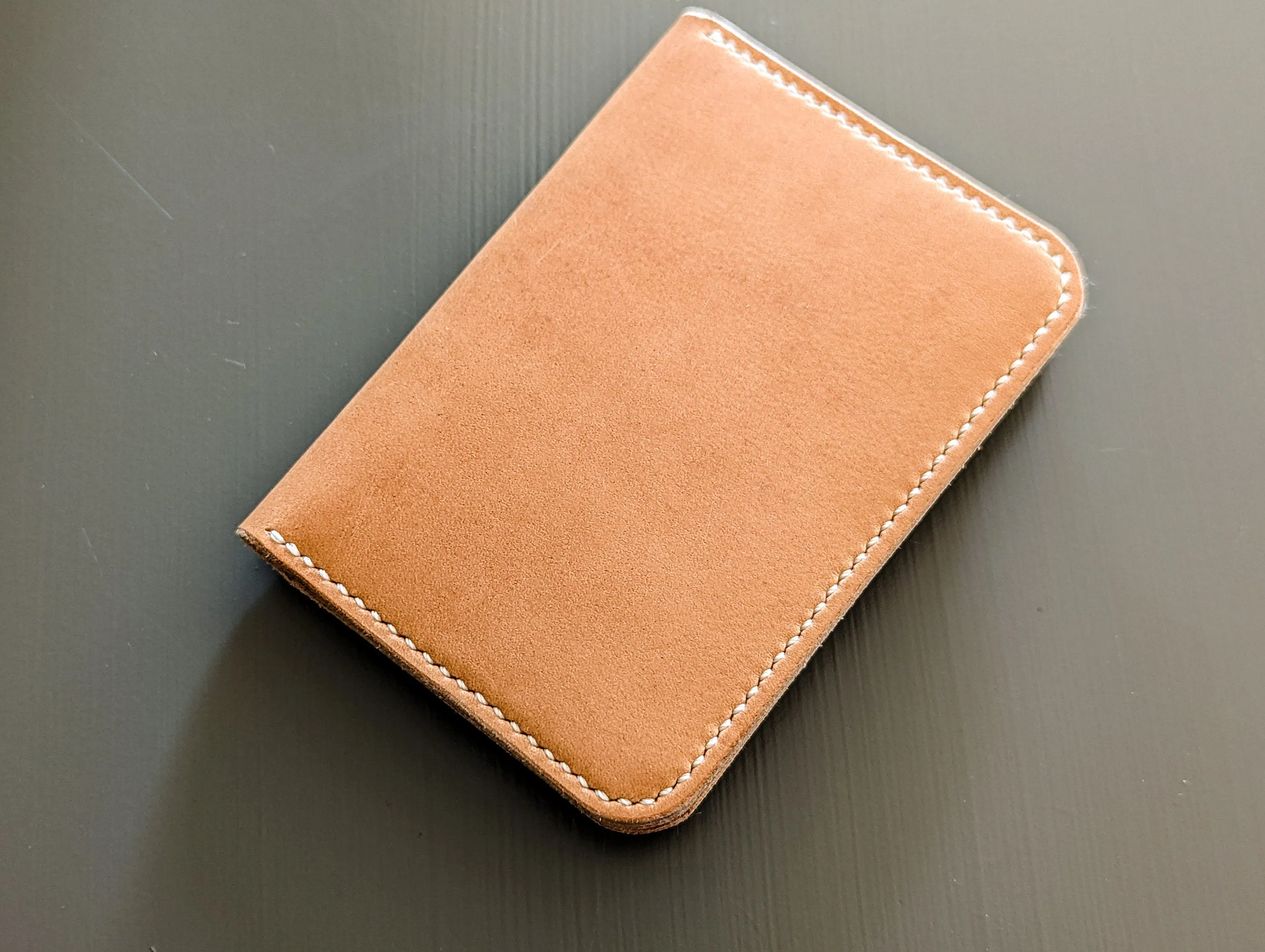 Horween Natural Dublin  Leather Passport Cover