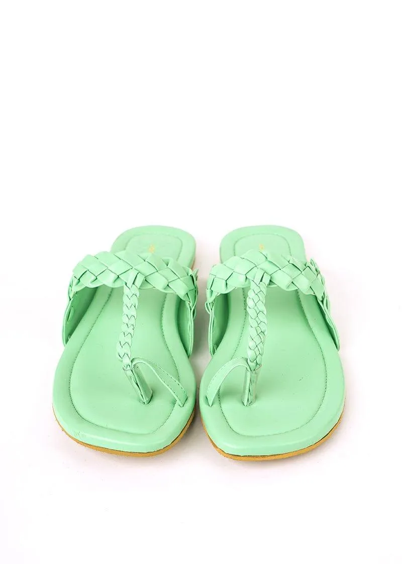 JootiShooti - Chunky Braided Kohla Mint Green