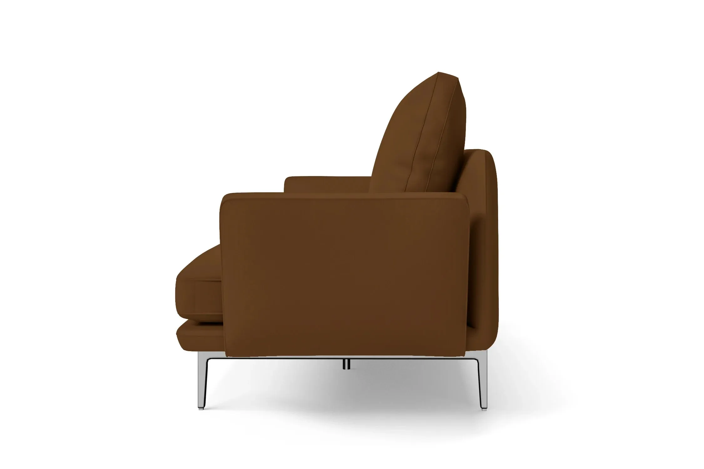 Legnano Armchair Walnut Brown Leather