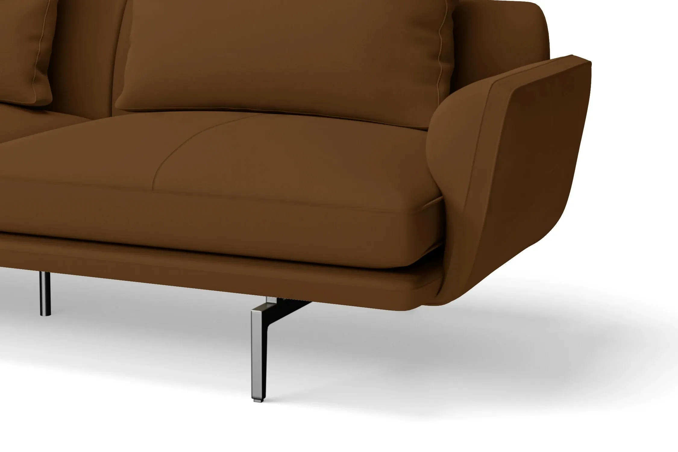 Legnano Armchair Walnut Brown Leather