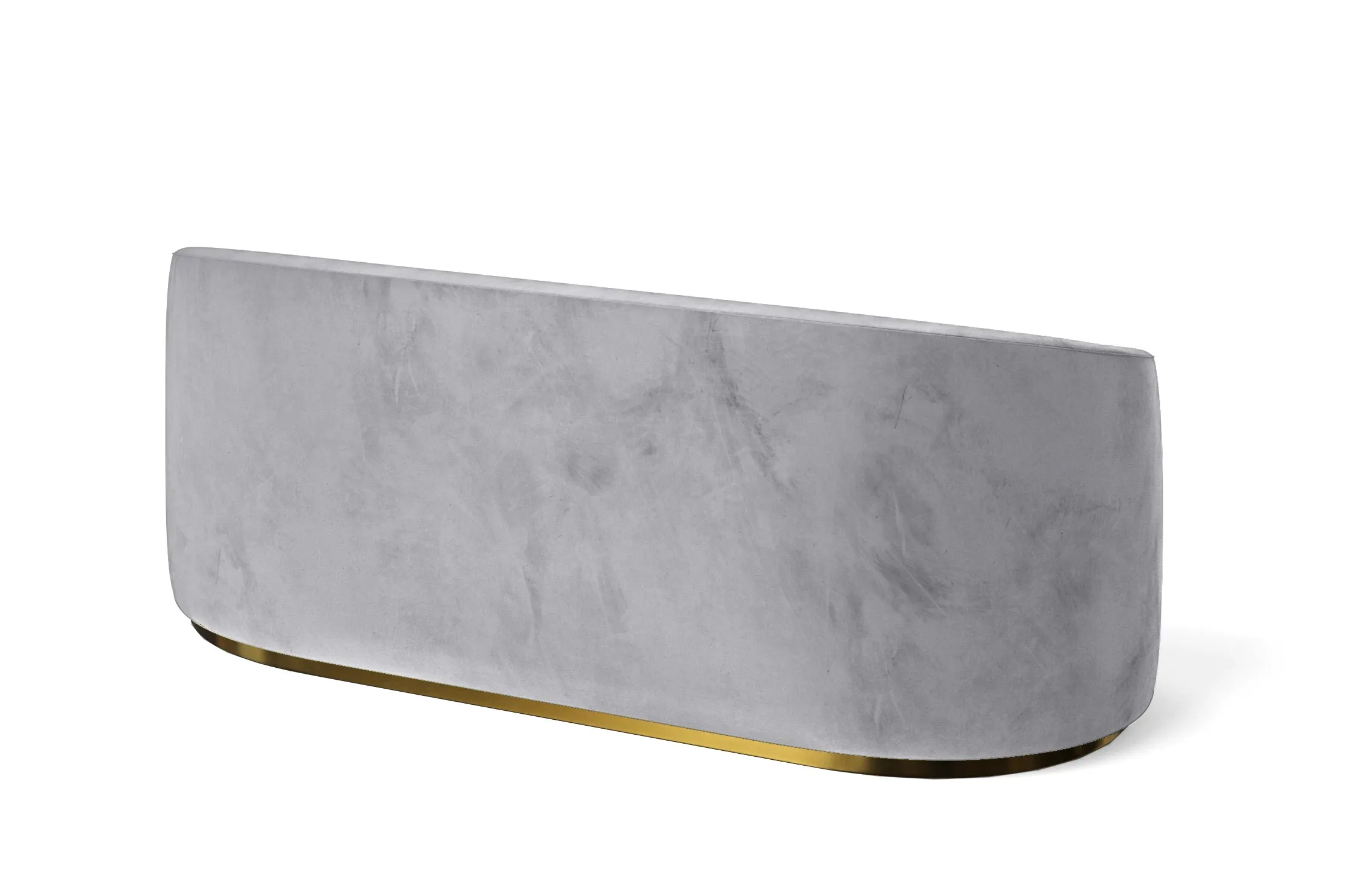 Livorno 2 Seater Sofa Silver Velvet