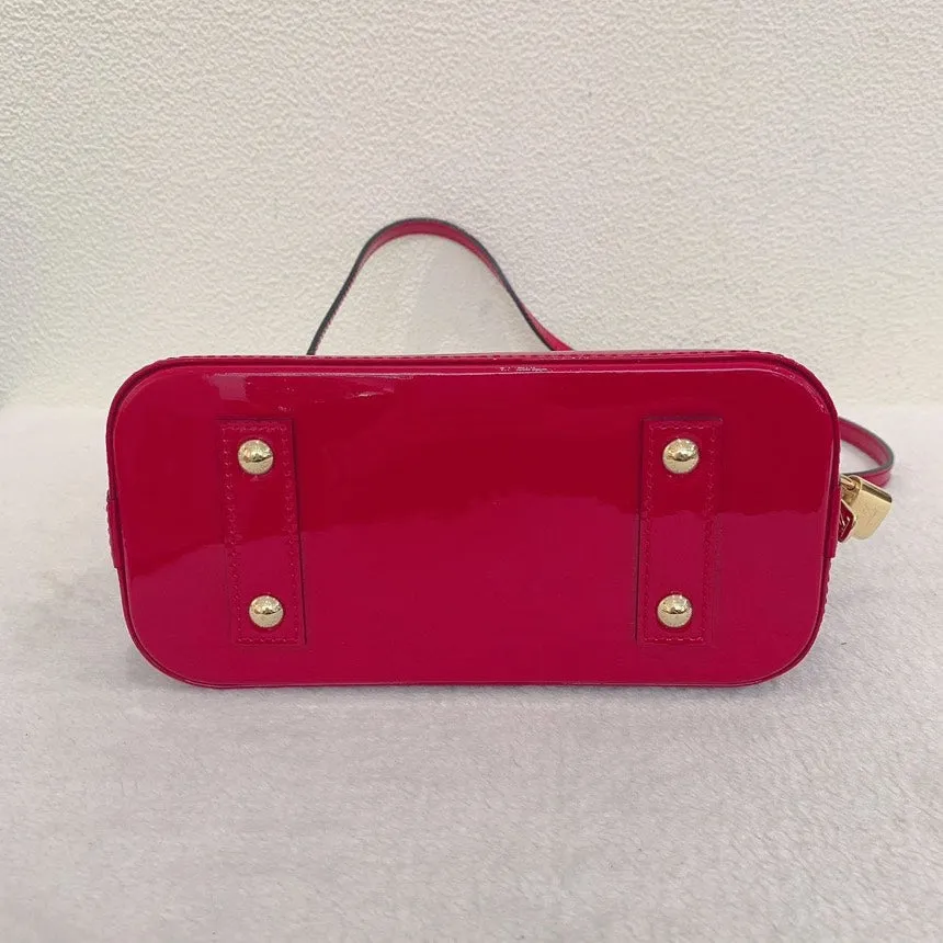 Louis Vuitton Alma BB Red Monogram Vernis Crossbody Bag