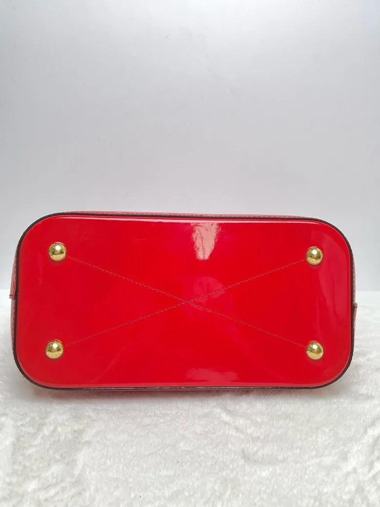 Louis Vuitton Bellevue Red Monogram Vernis Leather Handbag Medium